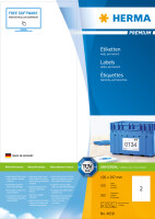 Herma Etiketten permanent haftend 105 x 297 mm weiss PREMIUM 100 Bl 200 Etik. LaserInkCopy