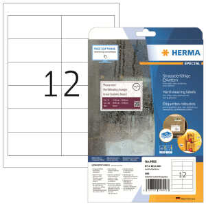 HERMA Folienetikett SPECIAL 97 x 42,3 mm (B x H) weiß 300 Etik./Pack.