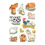 Herma Sticker DECOR Tiere Bauernhoftiere 3 Bl 4008705054195