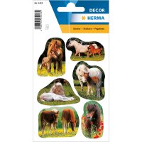 Herma Sticker DECOR Tiere Pferdefotos 3 Bl