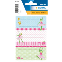 Herma Schuletiketten 76 x 35 mm Froschballerina 2 Bl 6 Etik.