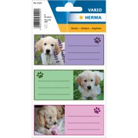 Herma Schuletiketten 76 x 35 mm Hunde 3 Bl 9 Etik.