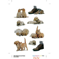 Herma Sticker DECOR Tiere Hundewelpen 3 Bl