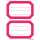 Herma Schuletiketten 82 x 55 mm Roter Rand 6 Bl 12 Etik.