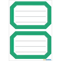 Herma Schuletiketten 82 x 55 mm grün liniert 6 Bl 12 Etik.