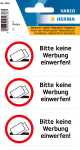 Hinweisetiketten -Bitte keine Werbung einwerfen- wetterfest 3 St.