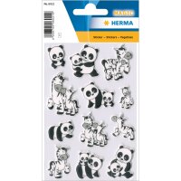 Herma MAGIC Sticker PANDA- UND ZEBRAFAMILIEN, FOAM