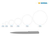 Herma Signal-Etiketten stark haftend wetterfest Ø 30 mm Folie gelb 25 Bl 1200 Etik. LaserCopy