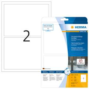 Herma Etiketten stark 190 x 135 mm Folie weiss 25 Bl 50 Etik.