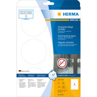 Herma Etiketten stark haftend Ø 85 mm Folie weiss strapazierfähig 25 Bl 150 Etik. LaserCopy