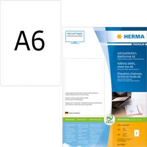 Herma Etiketten Adressen permanent 105 x 148 mm weiss 800 Bl 800 Etik.
