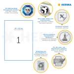 Herma Etiketten permanent 420 x 297 mm weiss PREMIUM 100 Bl 100 Etik.