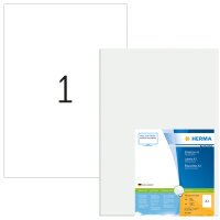 Herma Etiketten permanent haftend 420 x 297 mm weiss PREMIUM 100 Bl 100 Etik. LaserInkCopy