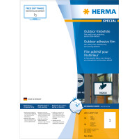 Herma Etiketten für Outdoor stark haftend 210 x 297 mm weiss Folie wetterfest 50 Bl 50 Etik. LaserCopy