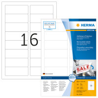 Herma Etiketten ablösbar 88,9 x 33,8 mm weiss 100 Bl...