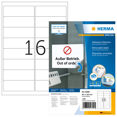 Herma ADRESSETIKETT ABLÖSBAR A4 100 99,1x33,8