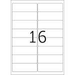 Ablösbare Adressetiketten A4, 99,1 x 33,8 mm, weiß