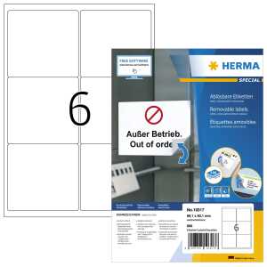 HERMA Adressetikett 99,1 x 93,1 mm (B x H) Papier weiß 600 Etik./Pack.