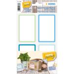 Beschriftungsetiketten 52x82 mm Blau/Grün,...