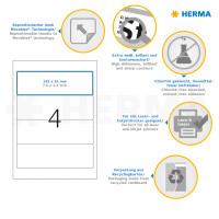 Herma Ordnerrückenschilder ablösbar 192 x 61 mm weiss 5 Bl 20 Etik. LaserInkCopy