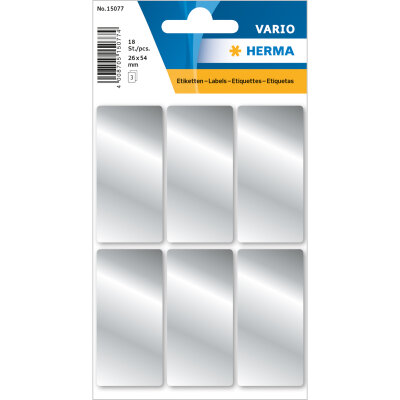 Herma VARIO HAFTETIKETTEN SILBER 26 x 54 mm