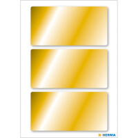 Herma Etiketten permanent haftend 34 x 67 mm gold 3 Bl 9 Etik. Handbeschriftung