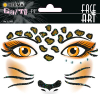 Herma Sticker FACE ART Leopard 1 Bl