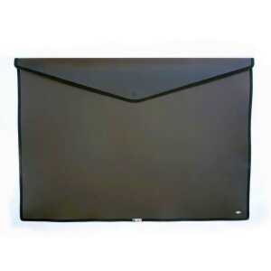 FSY Sichttasche A1 mit Druckknopf, schwarz, 1 Stück