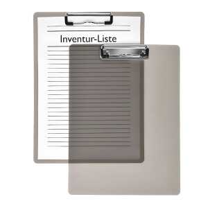 FSY Klemm-Brett, Transparent, rauchtopas, Neutral, 1 Stück