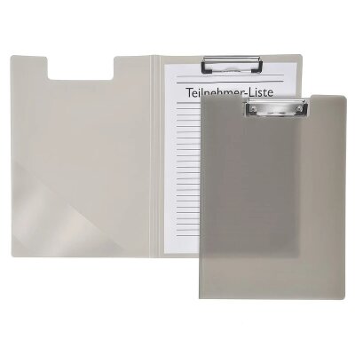 Foldersys Klemmbrett-Mappe Transparent rauchtopas Neutral