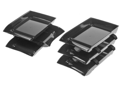 Foldersys Briefkorb CRAZY-TRAY A4 PS schwarz 3er-Set