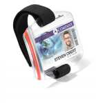 Durable Ausweiskartenhalter 54x87mm tr 10St mit Armbinde...