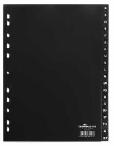 Durable Register A-Z 20tlg. sw Universallochung PP