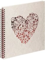 Pagna Hochzeit Spiralalbum 31x32cm sweet heart 40S rot