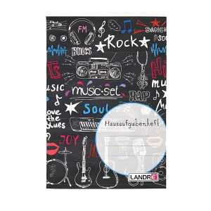 LANDRÉ Hausaufgabenheft A5, 48 Blatt, 70 g/m², 3 Motive sortiert