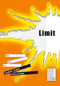LIMIT Schulheft A4 16 Blatt 80 g/m² Lineatur 26 (kariert Rand)