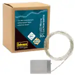 Micro Lichterkette 30 LED, warmweiß,6h-Timer320 cm...