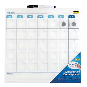 Idena 21414 Whiteboard Monatsplaner, inklusive Marker und 2 Magnete