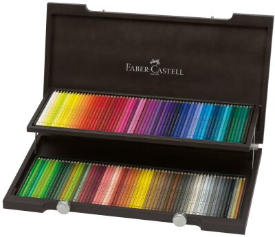 Faber Castell Farbstift Polychromos 120er Holzkoffer 110013