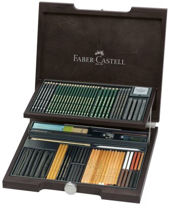 Faber Castell Holzkoffer Pitt Monochrome Sortiment 112971