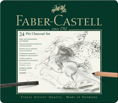 Faber Castell Set Pitt Kohle Set 24-teilig