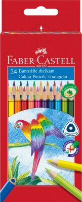 Faber Castell Buntstift dreikant 24er Kartonetui