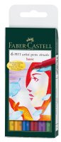 Faber Castell Tuschestift Pitt Artist Pen B Basic 6x