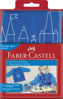 Faber Castell Malschürze für Kinder Farbe Blau