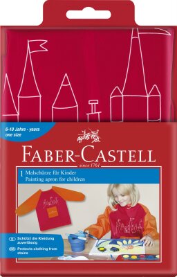 Faber Castell Malschürze für Kinder Farbe rot/orange