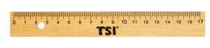 TSI Lineal - Holz 17 cm Skala , mit Metallkante