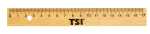 TSI Lineal - Holz 17 cm Skala , mit Metallkante