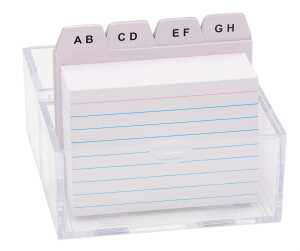TSI Kartei-Kasten m.100 Karteikarten A8 u.Register A-Z