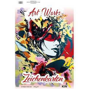 UHL Zeichenkarton A4 190 g/m² - 20 Blatt , Block kopfgeleimt