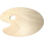CMI Mischpalette Holz Oval 30 x 20 cm / 5 mm Griffloch